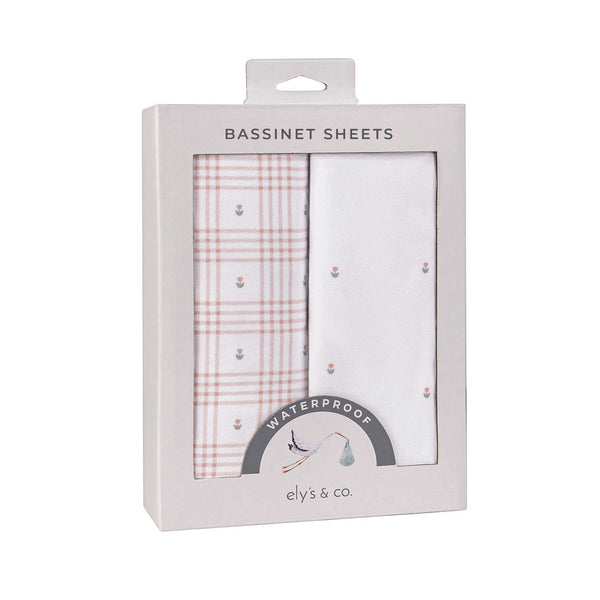 Ely's & Co. Waterproof Bassinet Sheet - 2 Pack