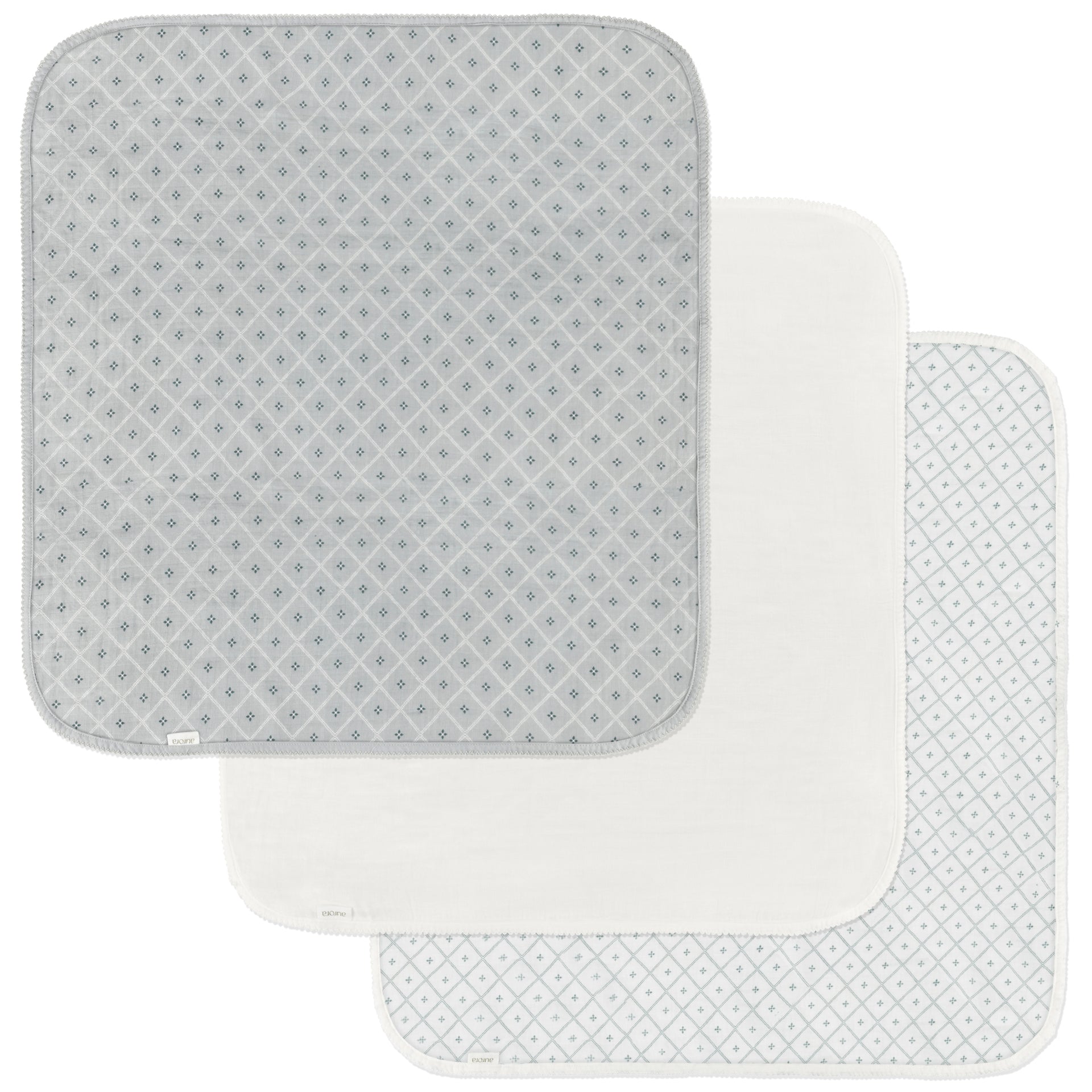 Aurora Classics Hypoallergenic Muslin Burp Cloth | 3-Pack