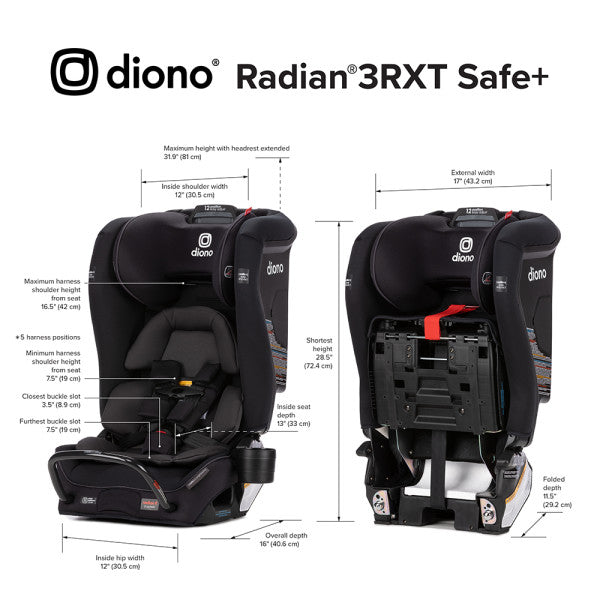 Diono Radian 3RXT Safe+ Convertible Car Seat | Damaged Box