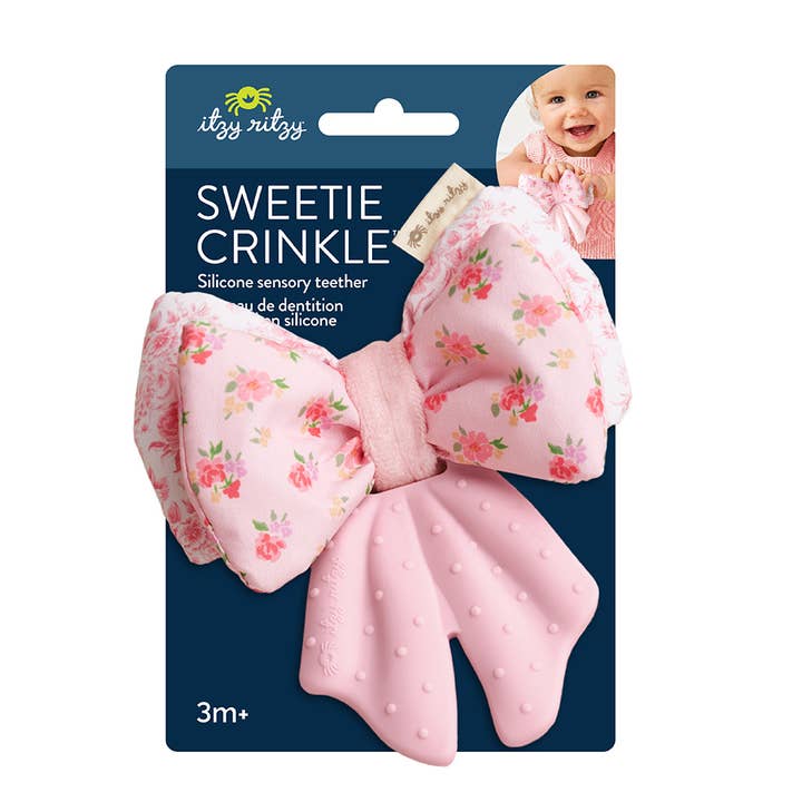 Itzy Ritzy Bow Sweetie Crinkle Sensory Teether
