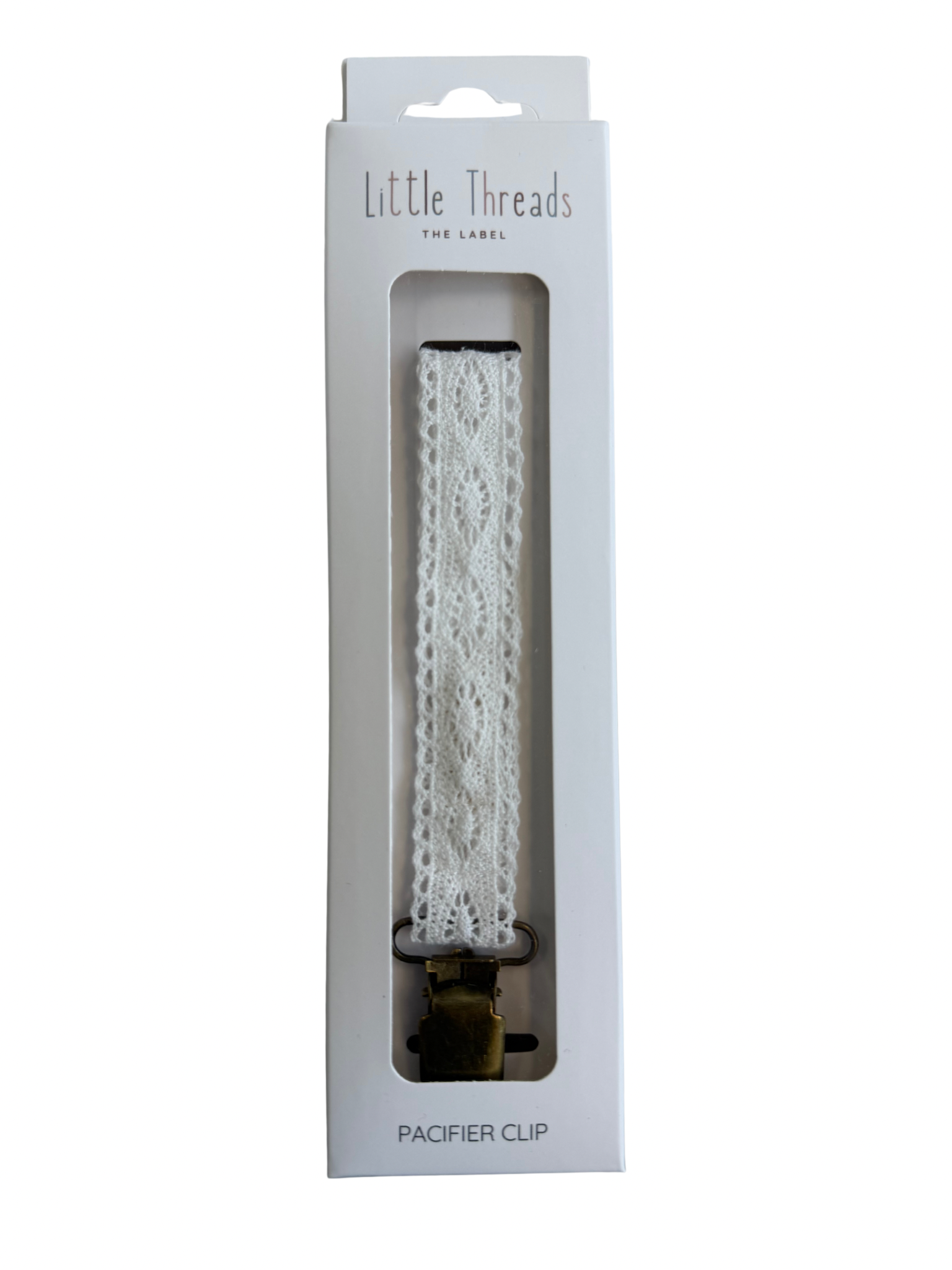 Little Threads Vintage Crochet Pacifier Clip