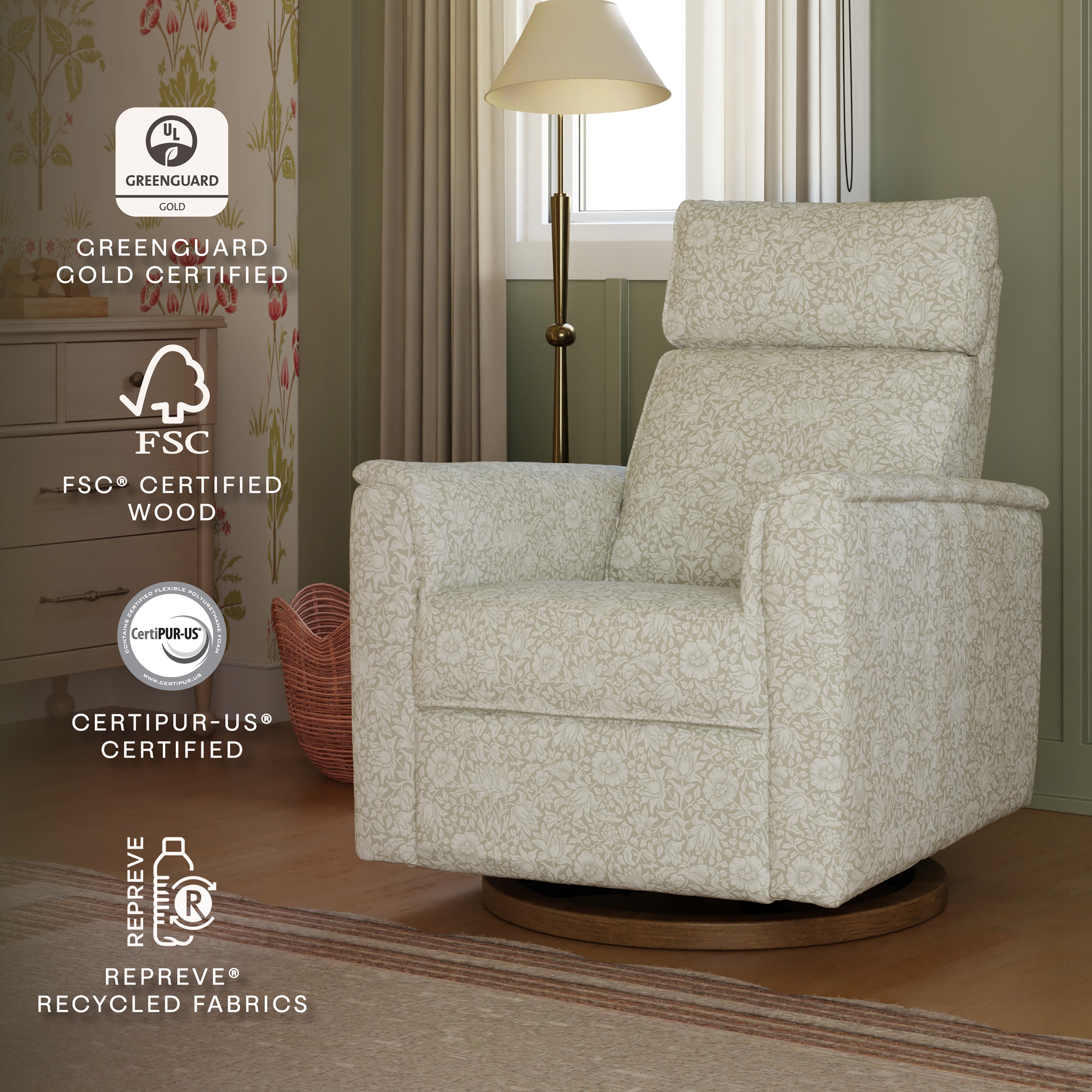 Morris & Co. x Namesake Willa Plus Power Glider Recliner w/ Power Headrest