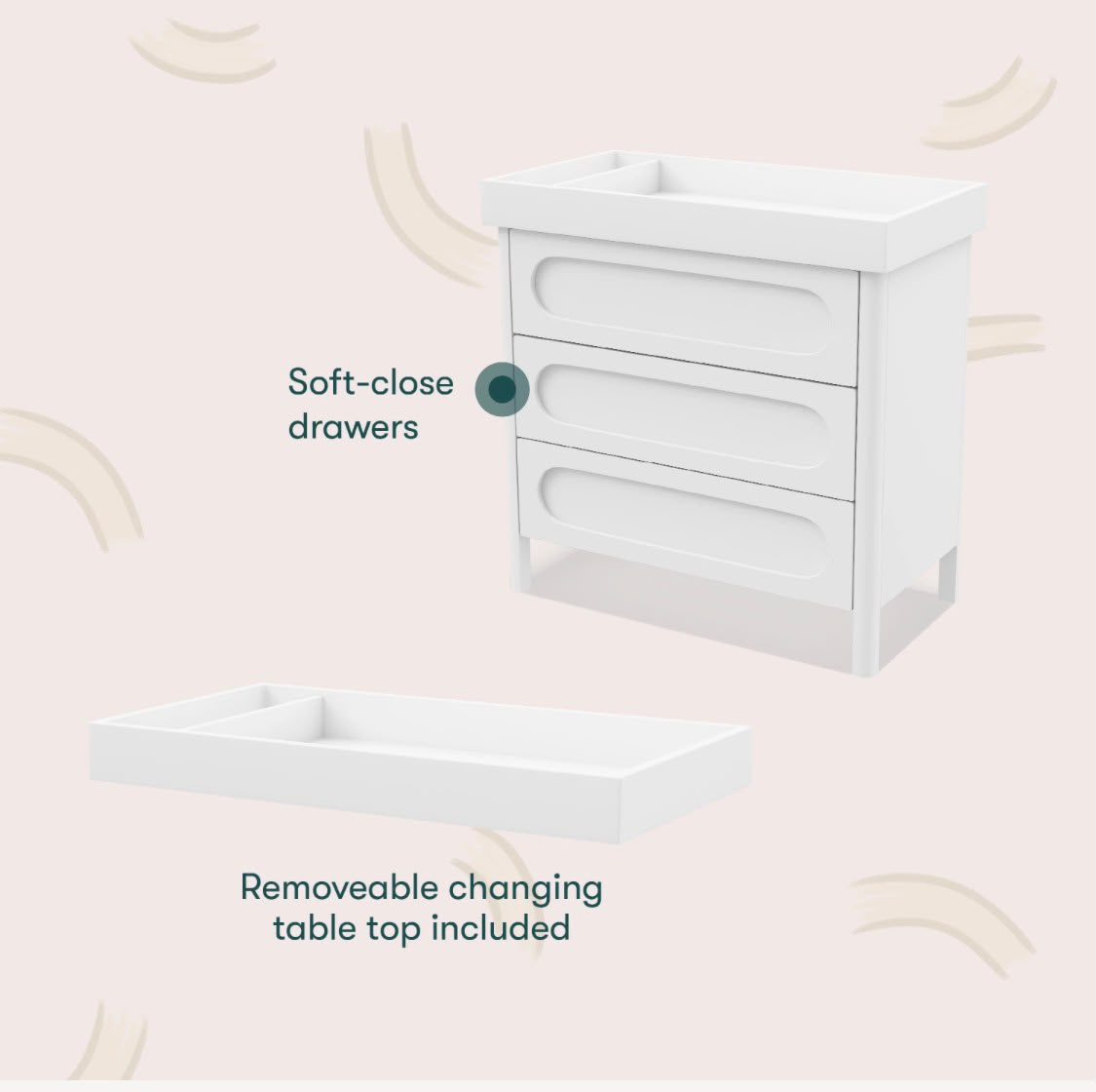 HushCrib Lulla & Lulli 3 Drawer Dresser