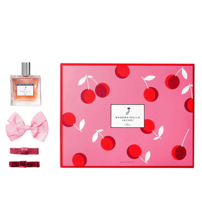 Jacadi Paris Mademoiselle Petite Cerise Eau de Toilette Gift Set + Hair Clips