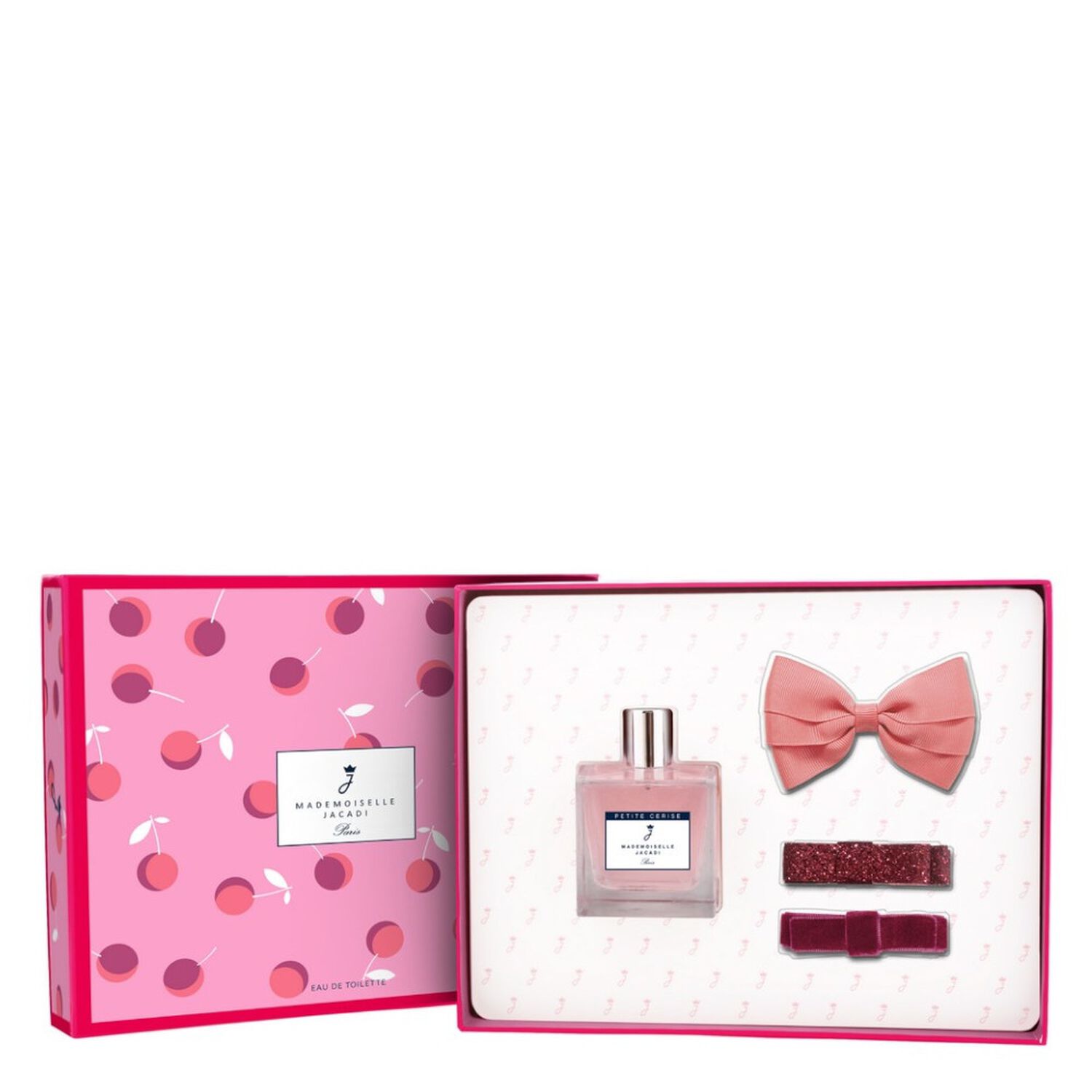 Jacadi Paris Mademoiselle Petite Cerise Eau de Toilette Gift Set + Hair Clips