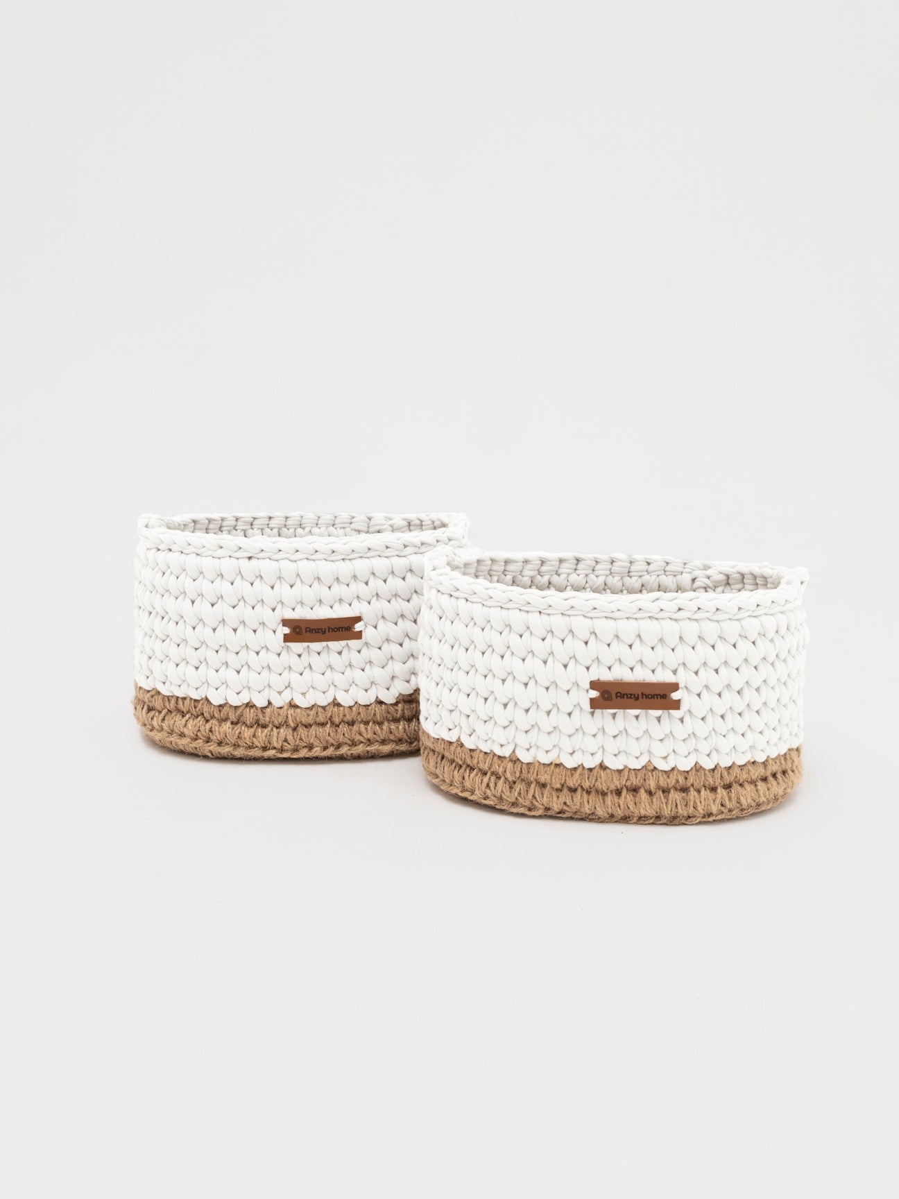 Anzy Home Jute Diapper Caddy Basket