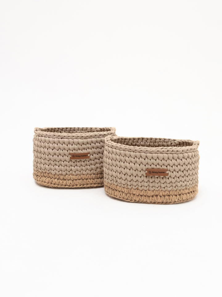 Anzy Home Jute Diapper Caddy Basket