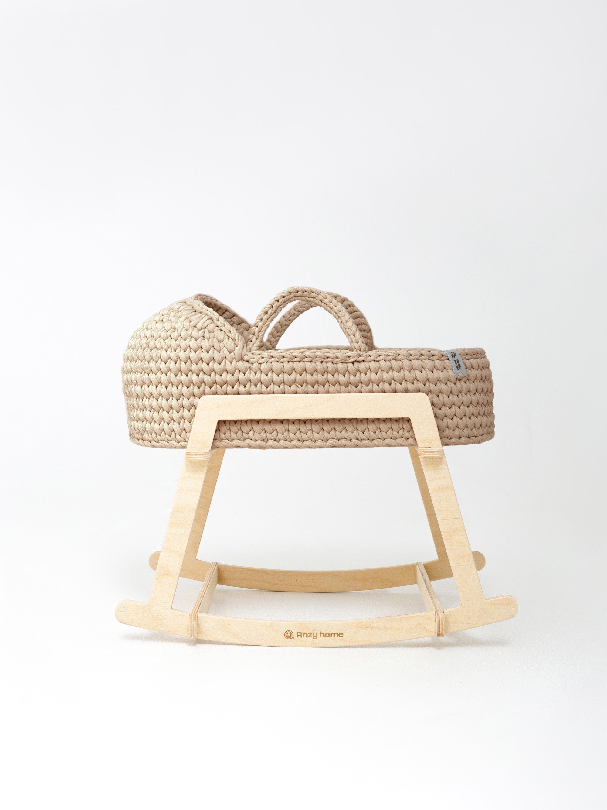 Anzy Home Doll Cradle Round Hood With Stand