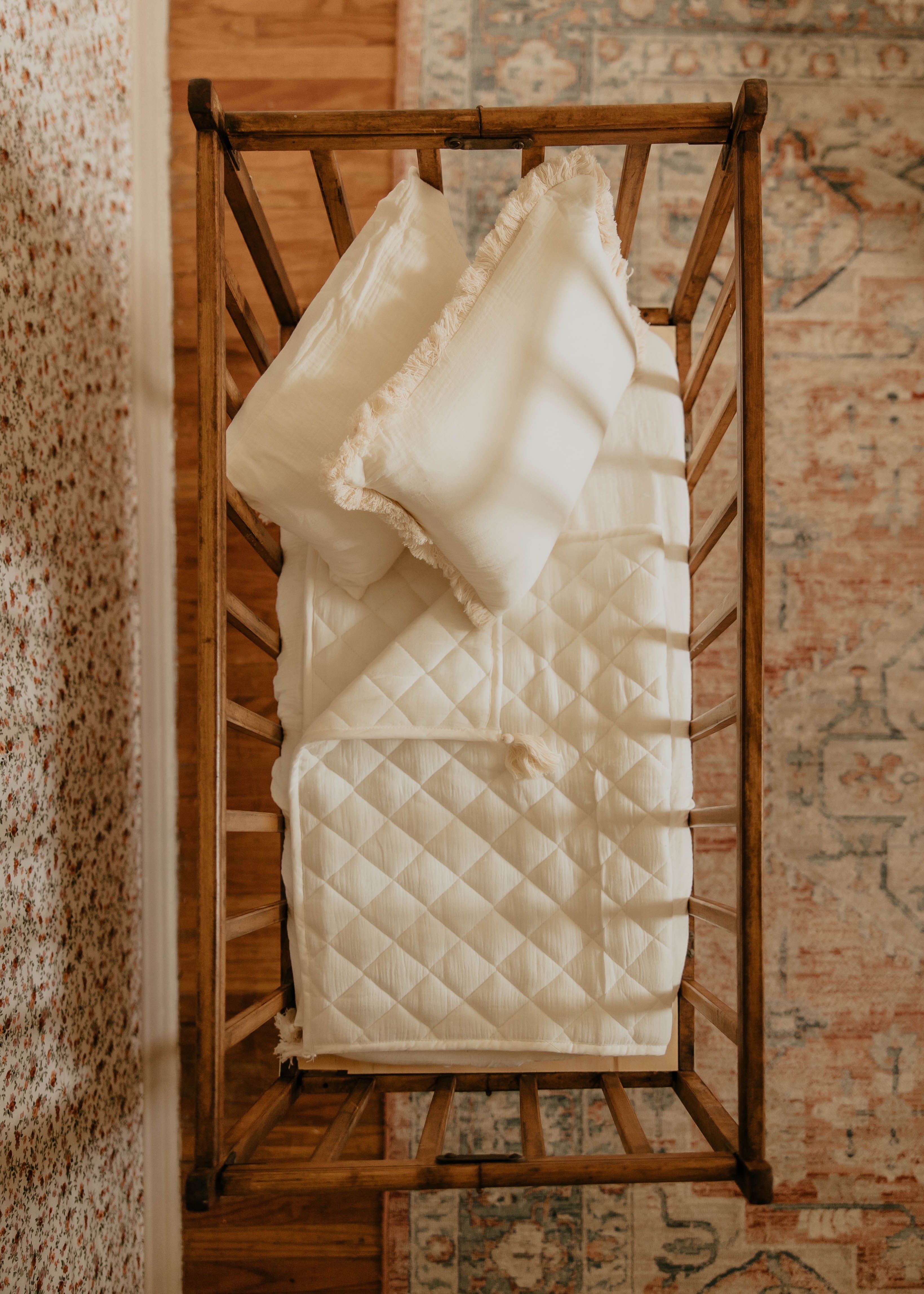 Mini Manilla Muslin 3 Piece Portable Crib and Bassinet / Cradle Linen Set
