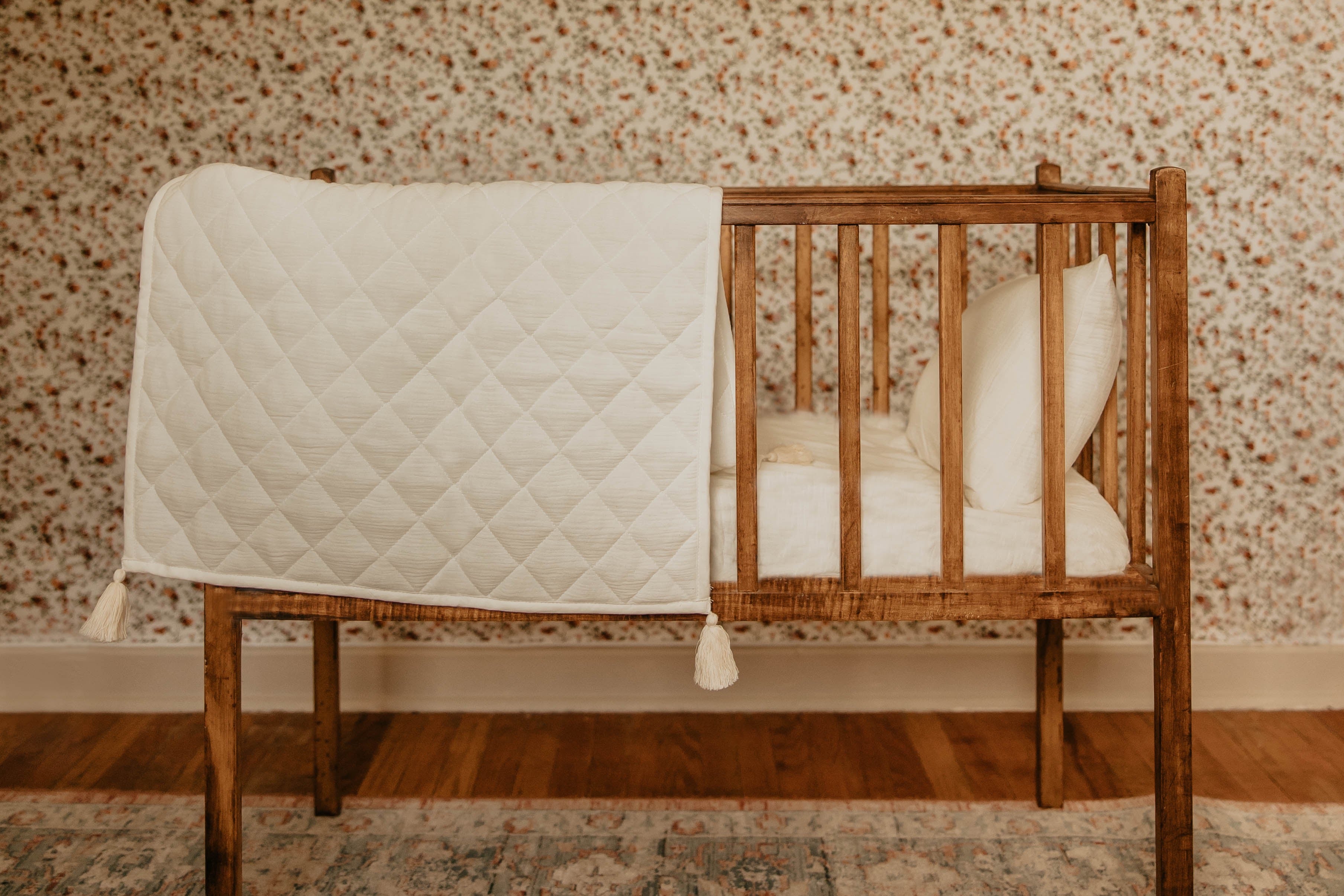 Mini Manilla Muslin 3 Piece Portable Crib and Bassinet / Cradle Linen Set