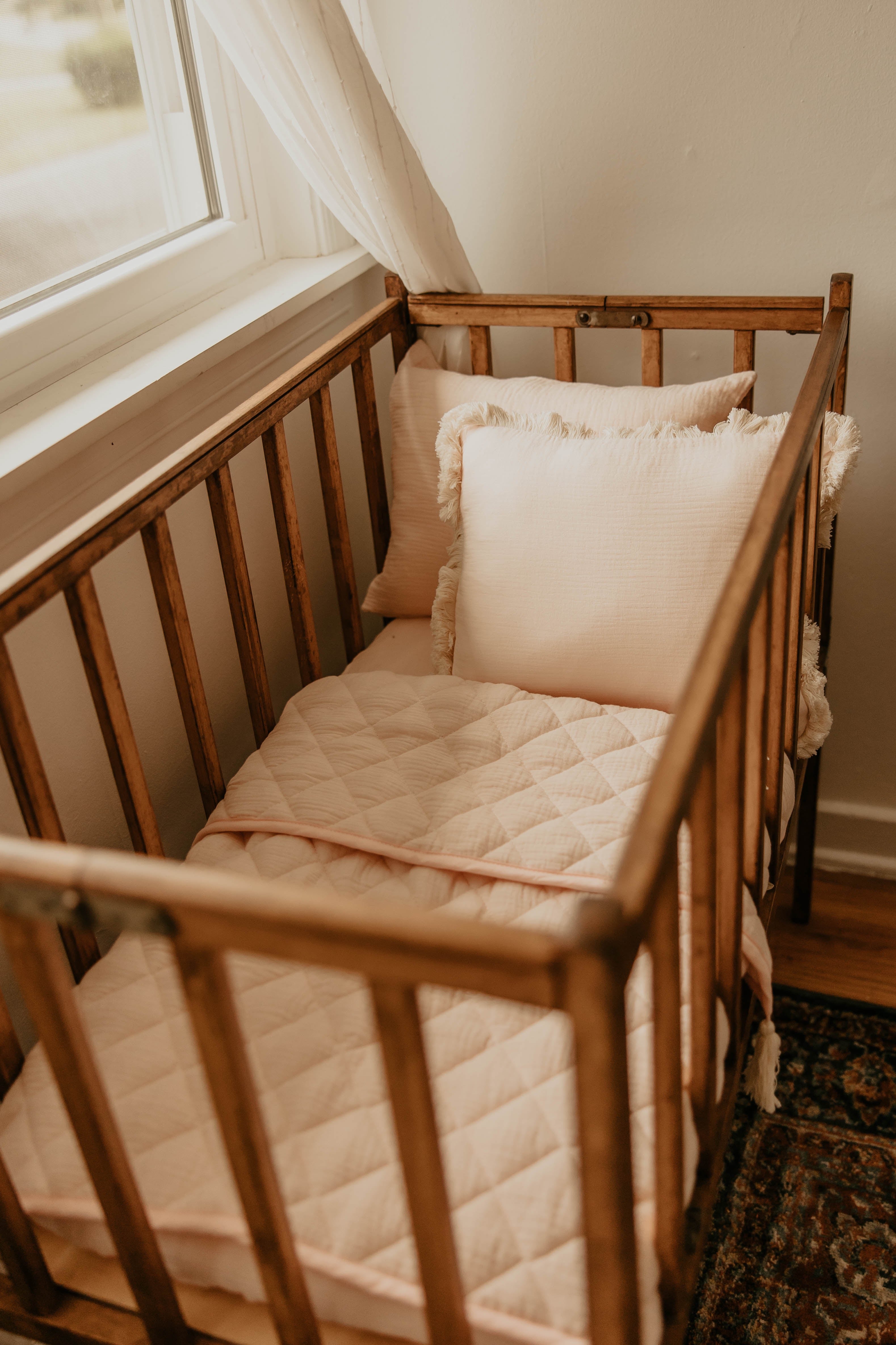Mini Manilla Muslin 3 Piece Portable Crib and Bassinet Cradle Linen