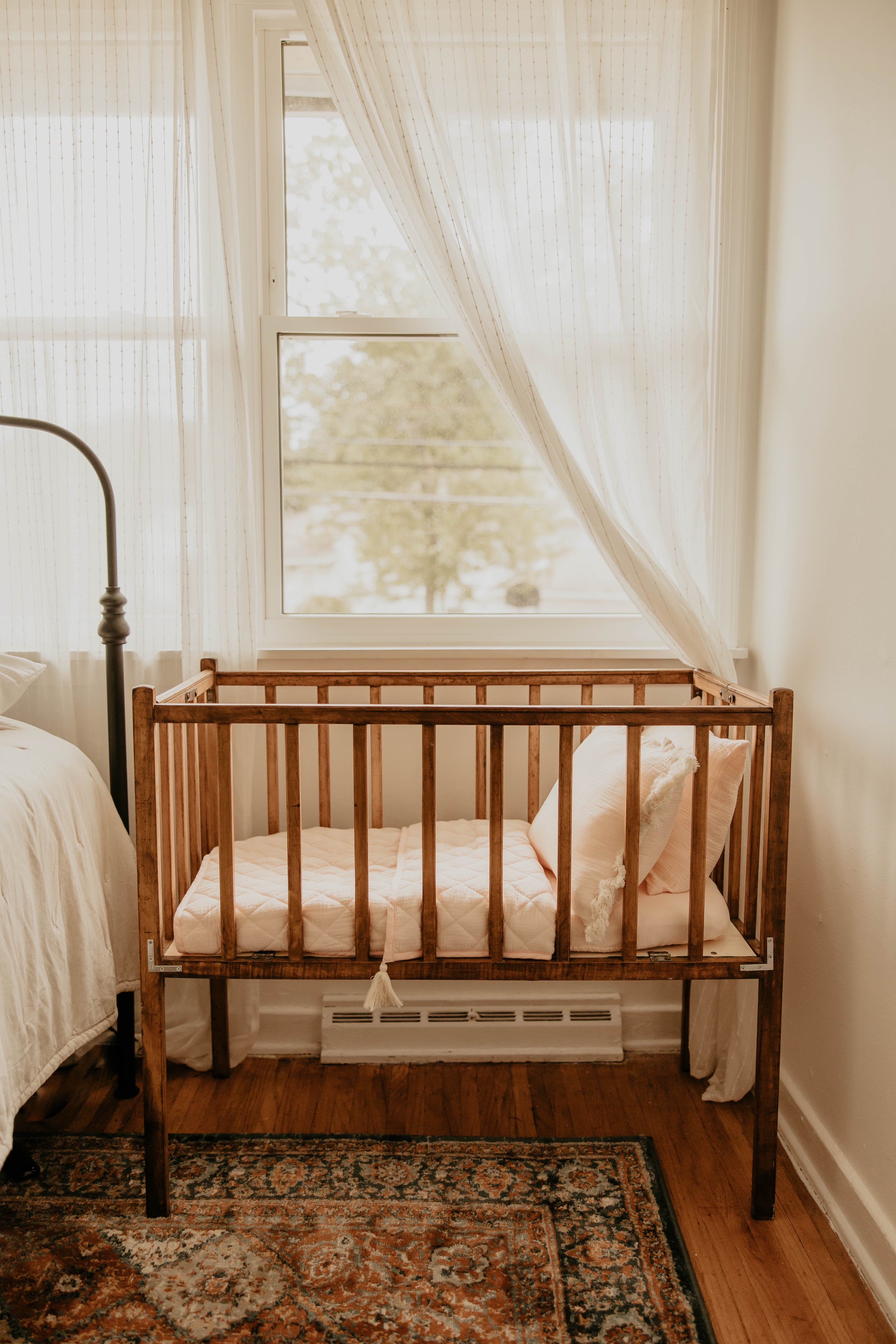 Mini Manilla Muslin 3 Piece Portable Crib and Bassinet / Cradle Linen Set