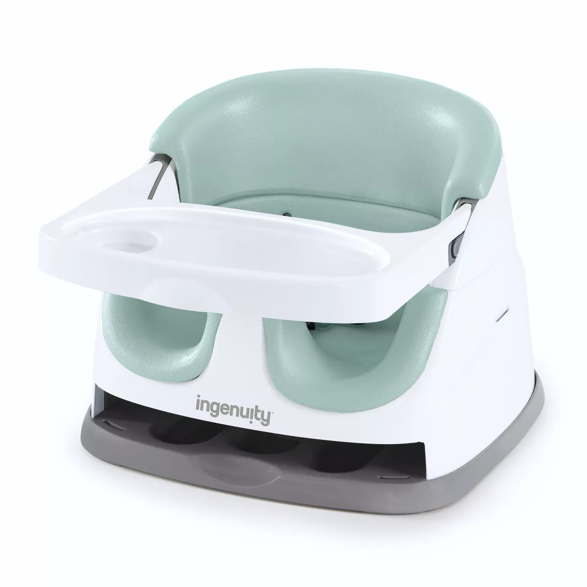 Ingenuity Baby Base 2-in-1 Booster Feeding and Floor Seat with Self-Storing Tray
