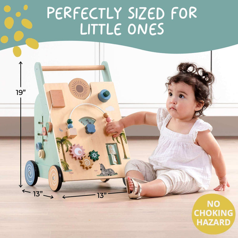 OmaOmaOma! Wooden Multi-Activity Push Baby Walker