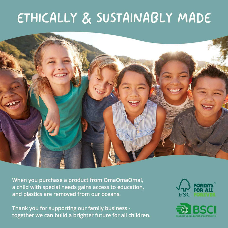 OmaOmaOma! Wooden Multi-Activity Push Baby Walker