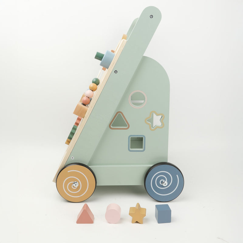 OmaOmaOma! Wooden Multi-Activity Push Baby Walker