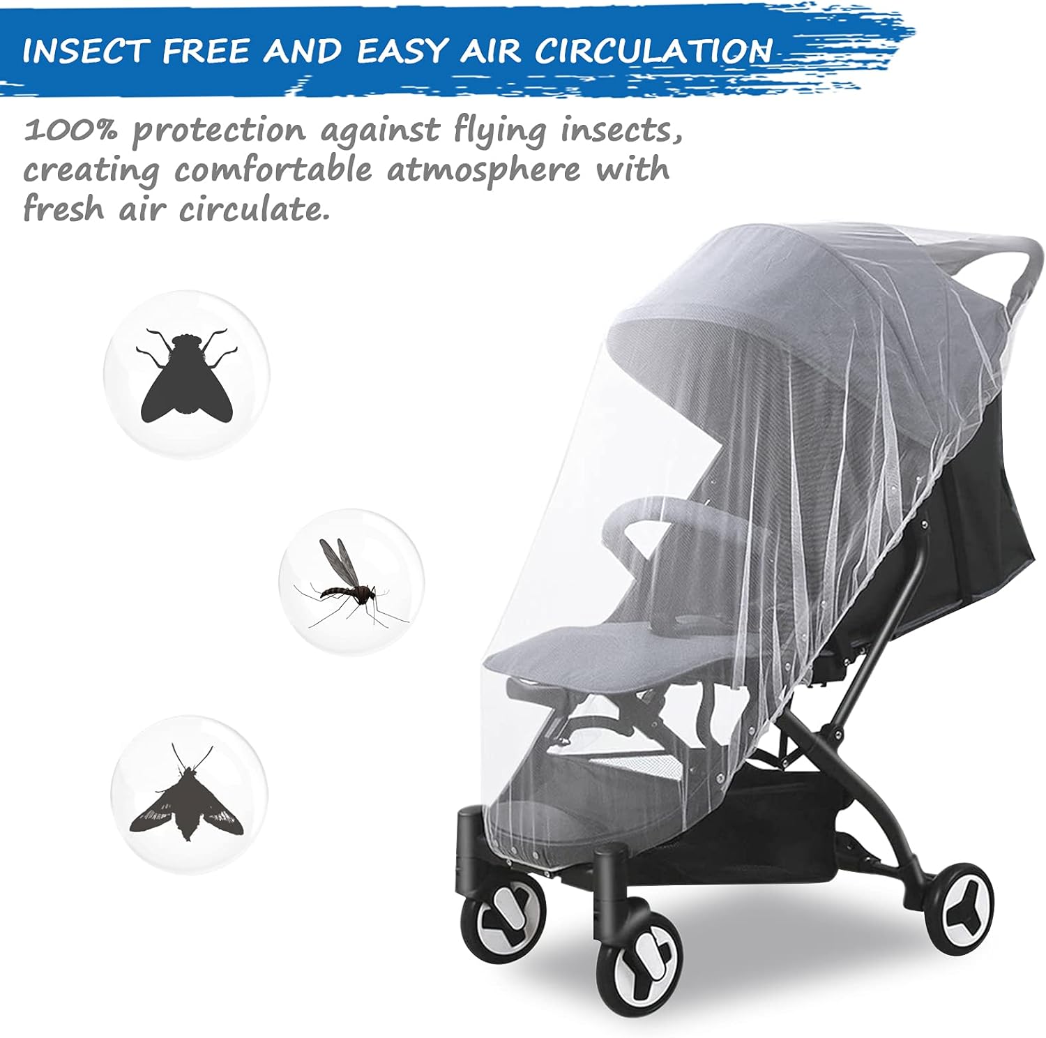 Swabies Portable Crib and Pack N Play Mosquito Net
