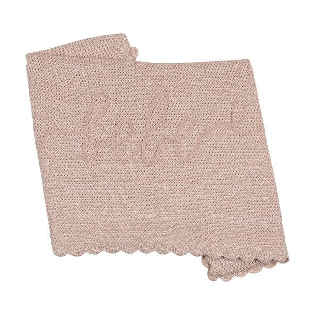 Peluche Scalloped Mélange Bebe Blanket