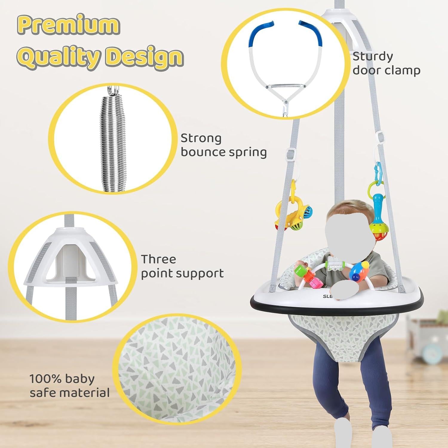 Slevoo Doorway Bumper Jumper With Tray