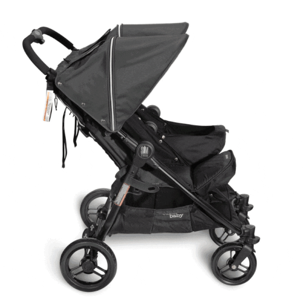 double stroller slim Valco Baby Slim Twin Double Stroller, Licorice