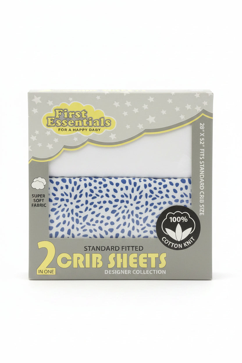 First Essentials Fitted Cotton Standard Crib Sheet