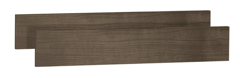 Natart Rustico Double Bed 54" with Low profile footboard, rails & upholstered Panel Talc