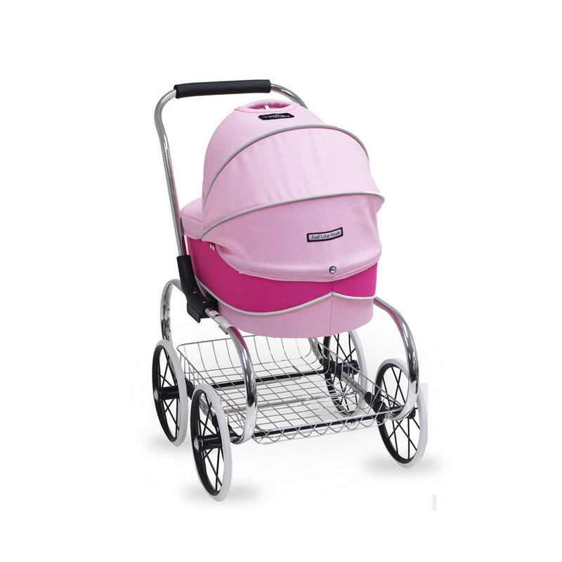 The Valco Doll stroller from Mega babies has a collapsible hood.