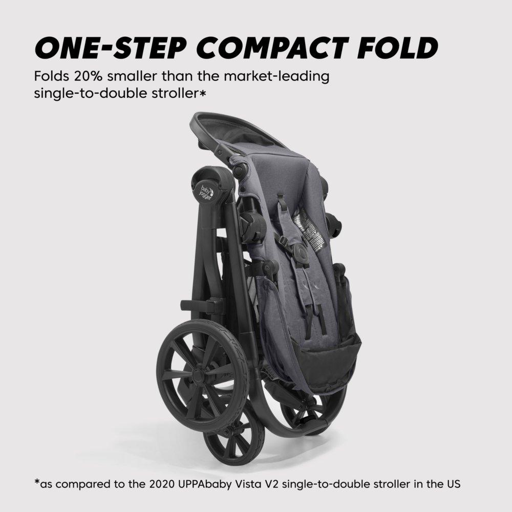 compact jogging stroller travel system Baby Jogger City Select 2 + City GO 2 Travel System, Radiant Slate