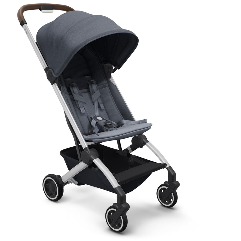 The Joolz Aer stroller sold by Mega babies also comes in an elegant blue color.