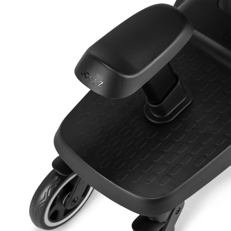 The Joolz Aer footboard from Mega babies gives toddlers plenty of space to sit or stand.