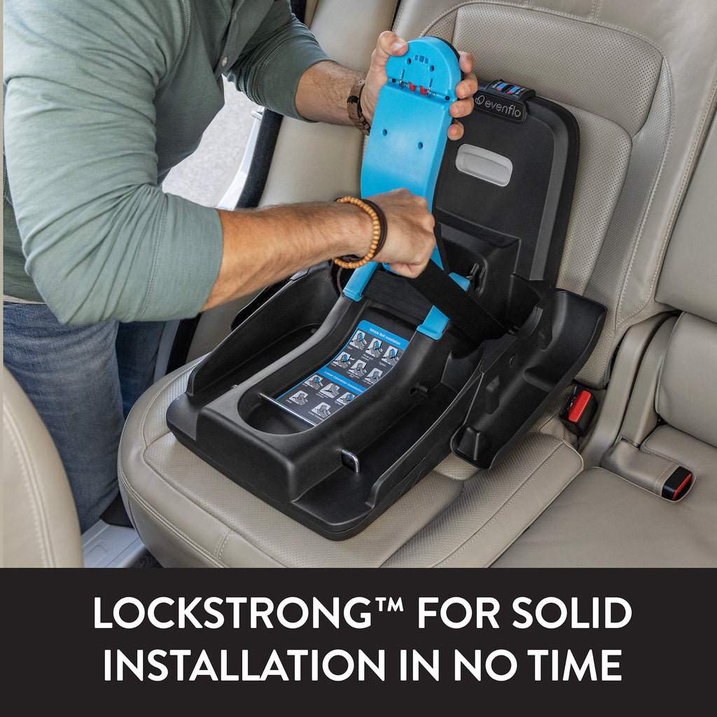 Installing evenflo car seat base outlet