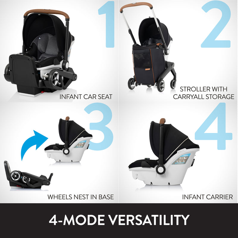 Evenflo Gold Shyft DualRide Infant Car Seat and Stroller Combo With Extended Canopy