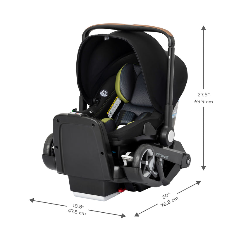 Evenflo Shyft DualRide Infant Car Seat and Stroller Combo with Carryall Storage