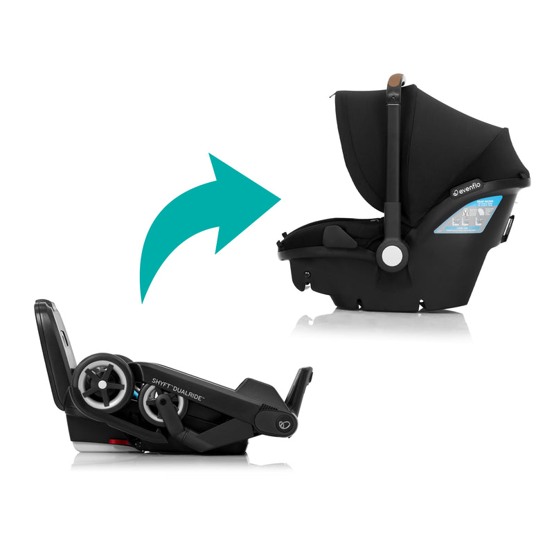 Evenflo Shyft DualRide Infant Car Seat and Stroller Combo