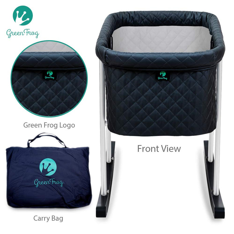Complete with a crib travel bag, it’s easy to travel with Mega babies’ Green Frog bassinet.