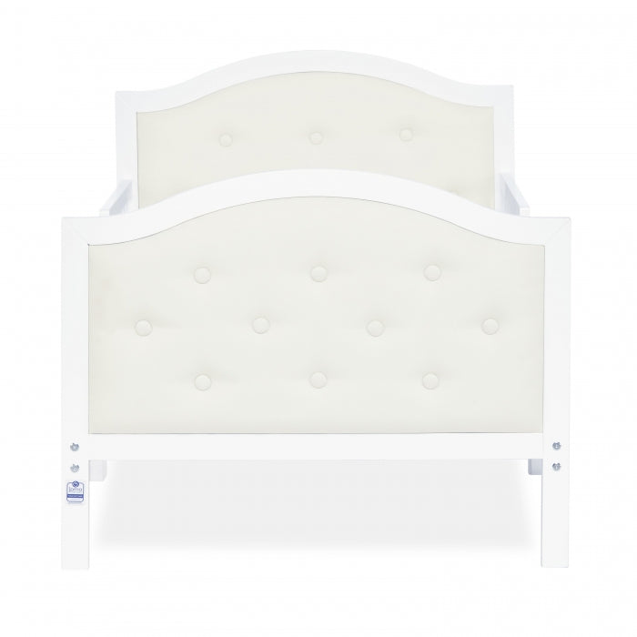 Dream On Me Zinnia Faux Leather Fabric Toddler Bed