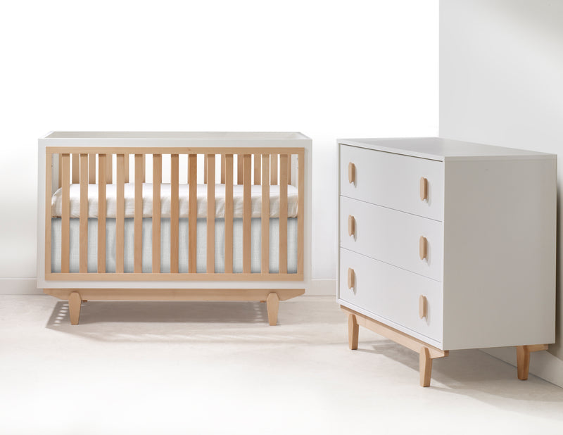 Tulip Tate Classic Convertible Crib & 3 Drawer Dresser Set