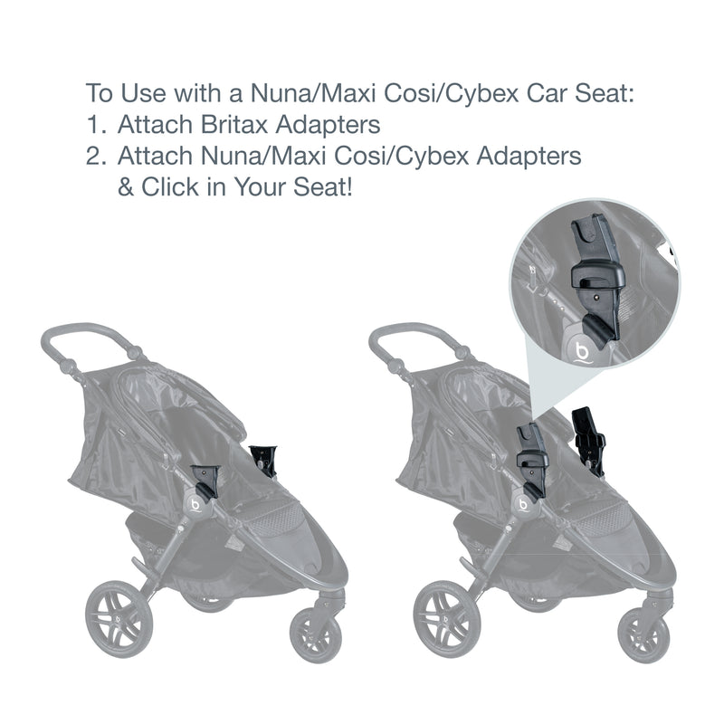 Britax Infant Car Seat Adapter for Cybex, Nuna, and Maxi Cosi Car Seats
