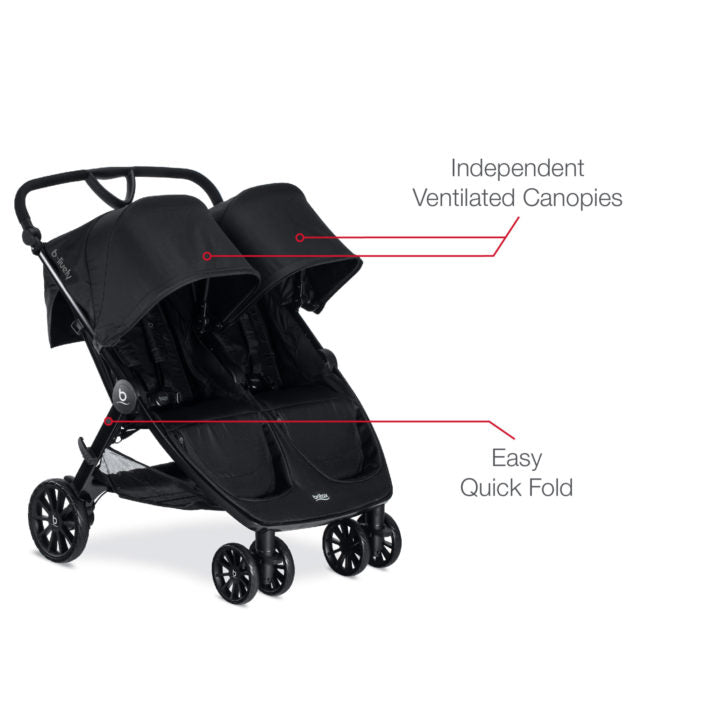 britax inline double stroller Britax B-Lively Double Stroller