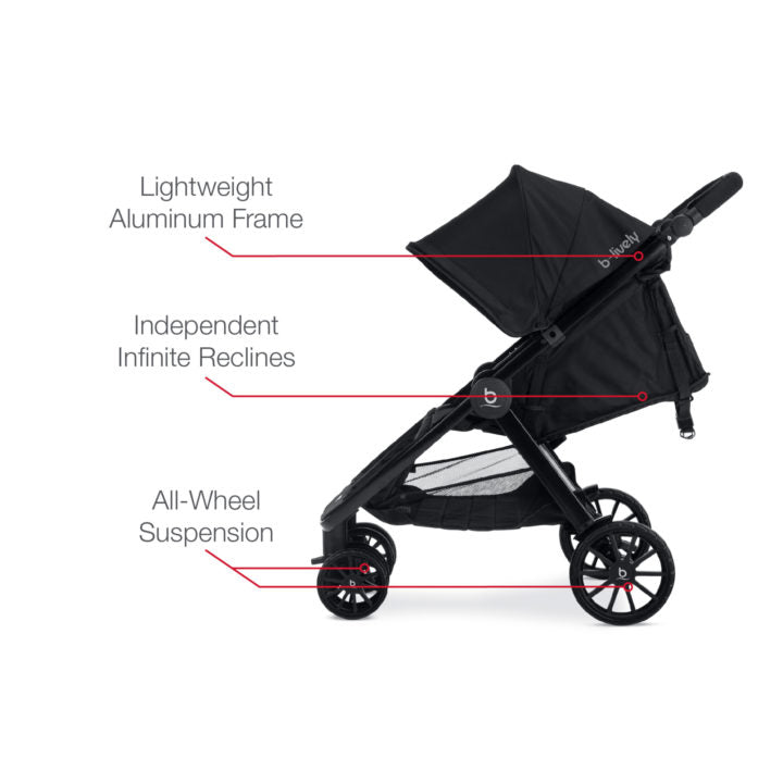 britax b ready g2 stroller black Britax B-Lively Double Stroller