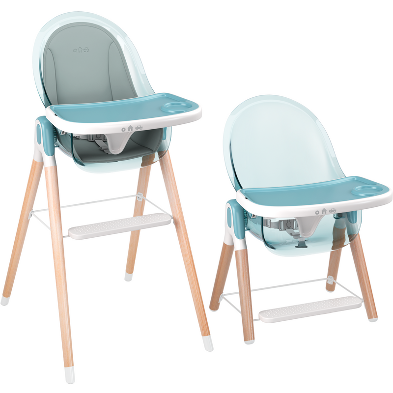 Children of Design Classic Non-Reclinable High Chair with Removable Seat Cushion