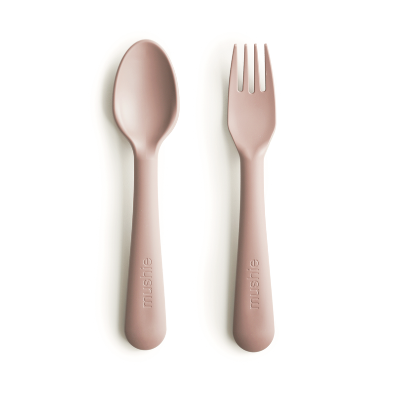 Mushie Dinnerware Fork and Spoon Set