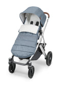 The UPPAbaby Cozy Ganoosh featured by Mega babies is also supplied in blue mélange.