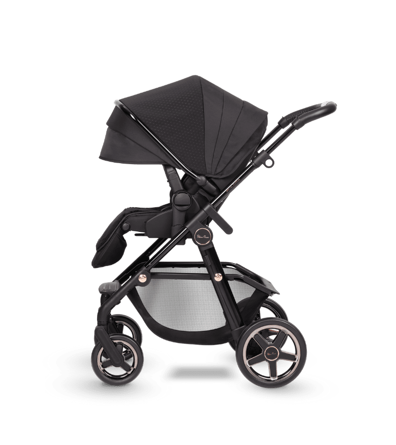 Ride the Silver Cross Comet stroller rear-facing or forward-facing. Featured by Mega babies.