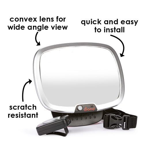Diono Easy View Plus Car Mirror with LED Remote Light