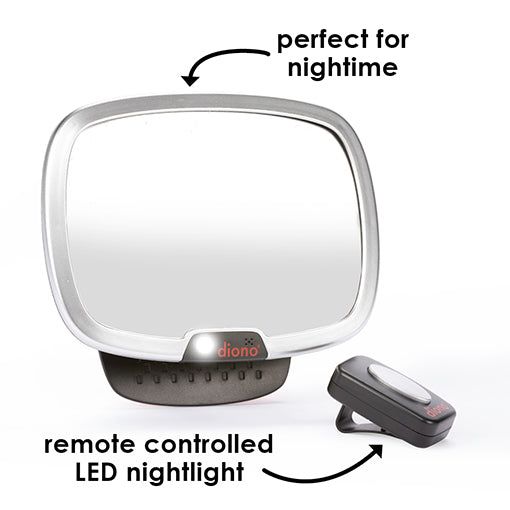 Diono Easy View Plus Car Mirror with LED Remote Light