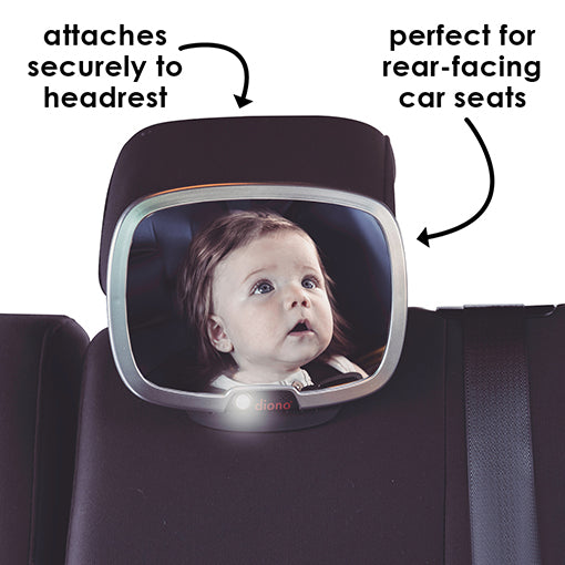 Diono mirror with light clearance