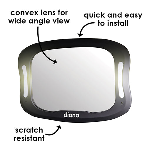 Diono Easy View XXL Car Mirror with Dual LED Lights