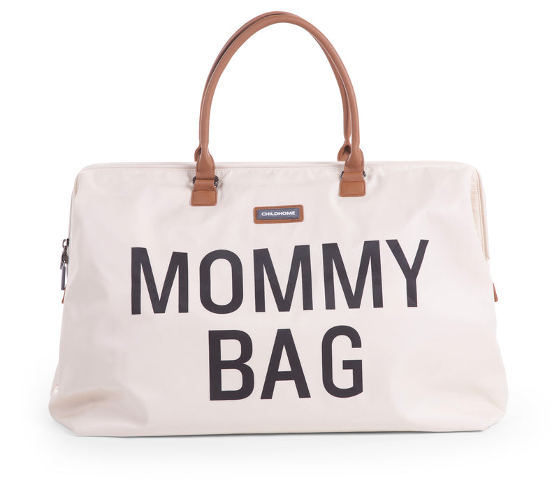 CHILDHOME Mommy Bag - Canvas Off White Stripes Black/Gold