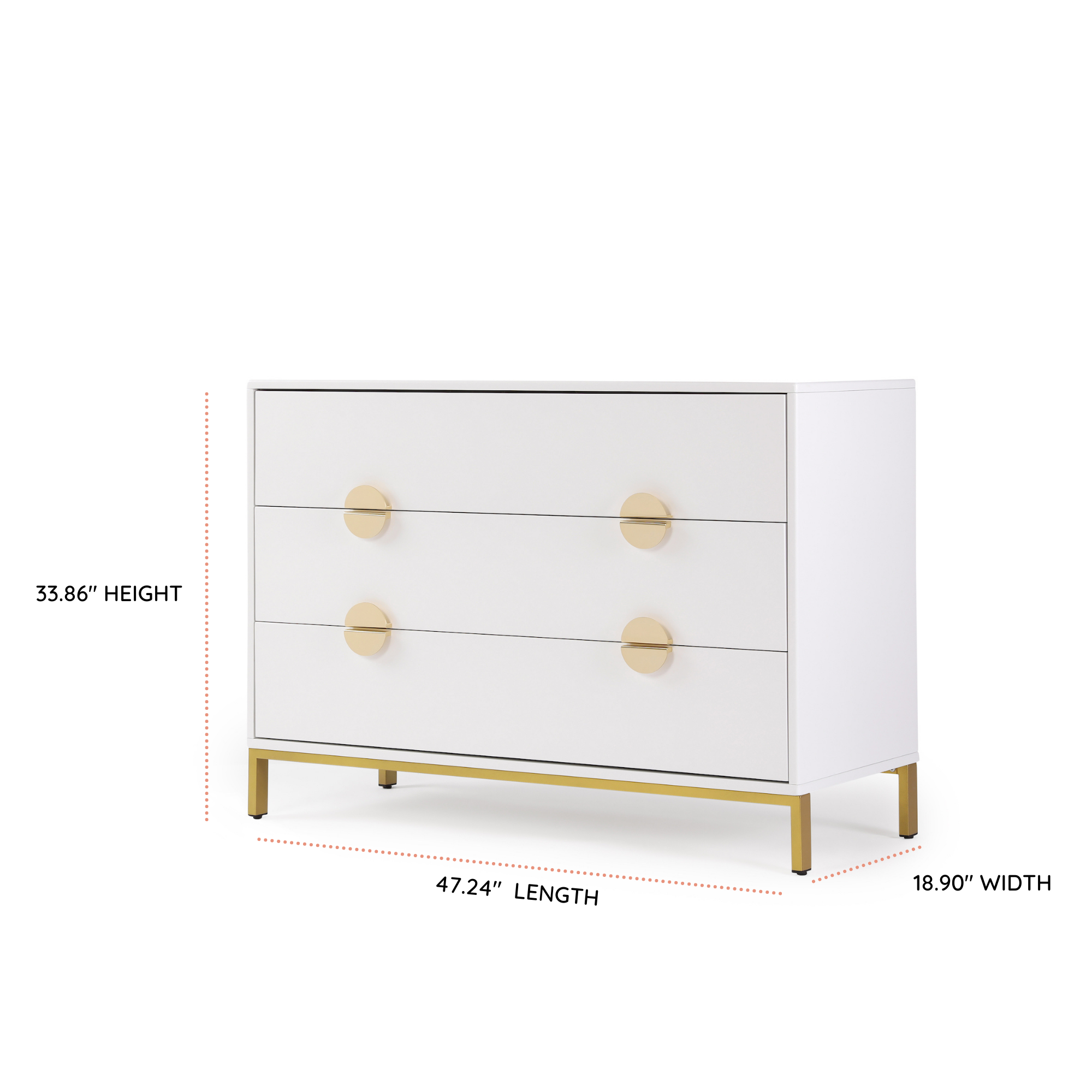 dadada Chicago 3-Drawer Dresser